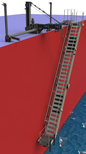FULLY SELF STOWING ACCOMMODATION LADDER