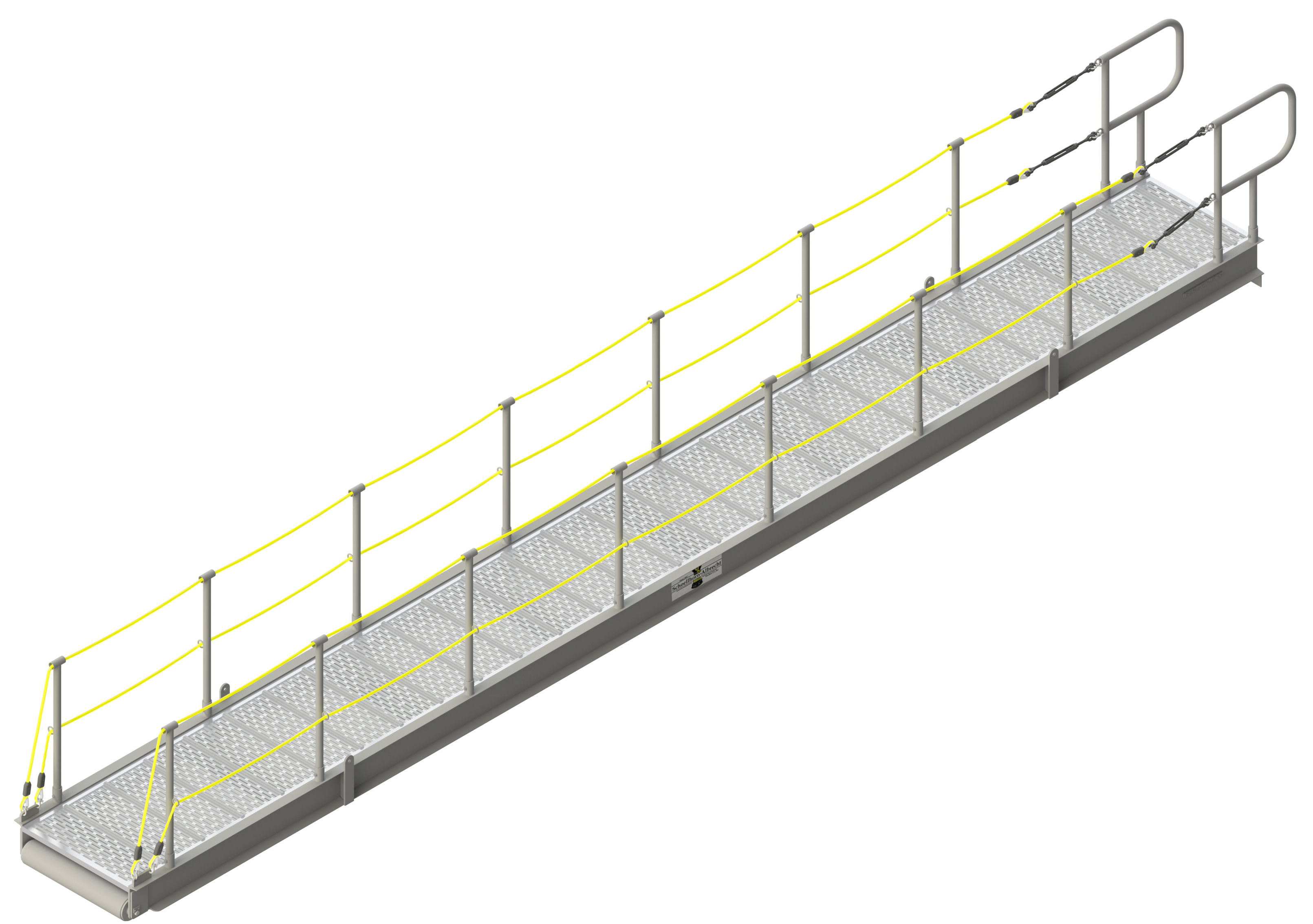 GANGWAY WITH REMOVABLE RAILS