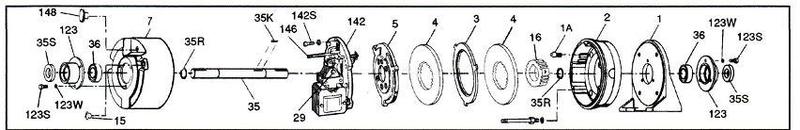 Stearns Foot Mounted Brake Parts