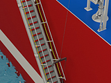 Accommodation Ladder - Self Stowing, Curved Treads, Upper Rotating Platform, Lower Platform