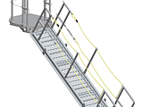 Gangway - Ship Gangway with Rope Handrails and Upper Rotating Platform