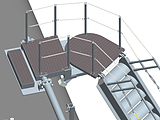 Accommodation Ladder - Upper Rotating Platform with Chain Handrails